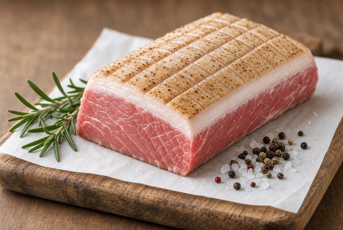 Karree vom Wildschwein mit Schwarte
